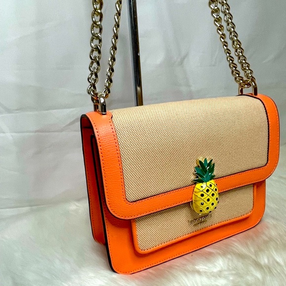 NWT Kate Spade Melon Remi Flap Chain Pineapple crossbody Bag Shoulder Bag - Picture 3 of 15